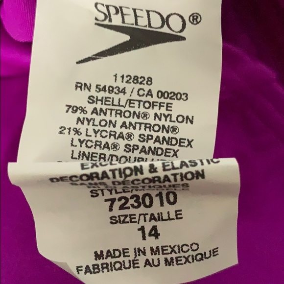 Purple one piece swimsuit - Picture 5 of 5